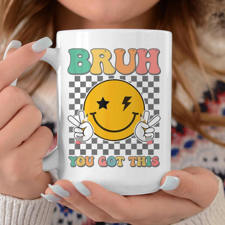 State Testing Day Teacher Groovy Smile Bruh You Got This Coffee Mug Unique Gifts
