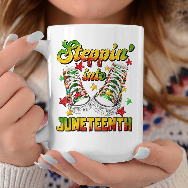 Stepping Into Junenth Like My Ancestors Shoes Black Proud Coffee Mug Unique Gifts