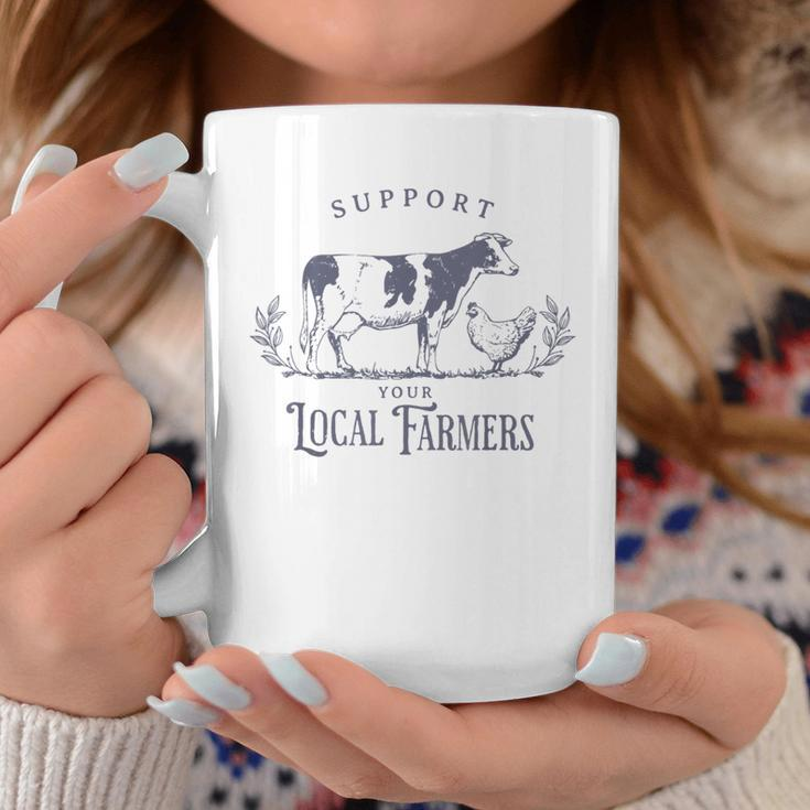Support Your Local Cattle Rancher Farmer Country Farm Life Coffee Mug Funny Gifts