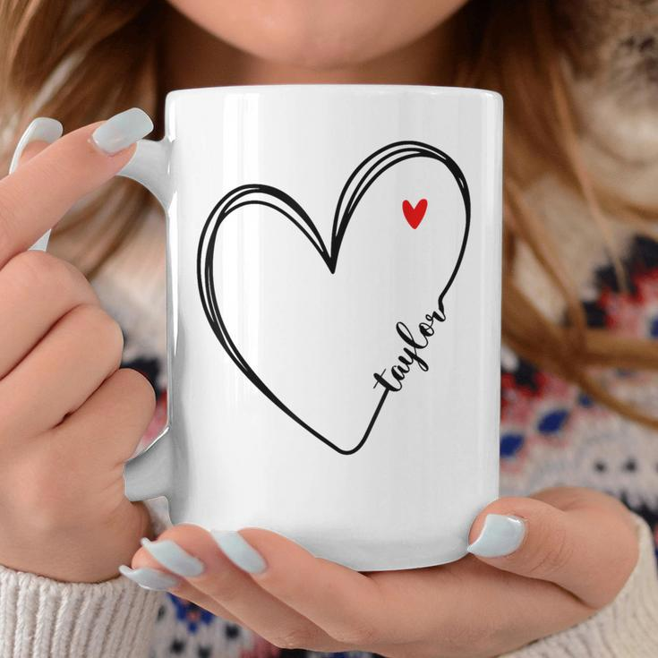 Taylor First Name I Love Taylor Girl With Heart Coffee Mug Unique Gifts