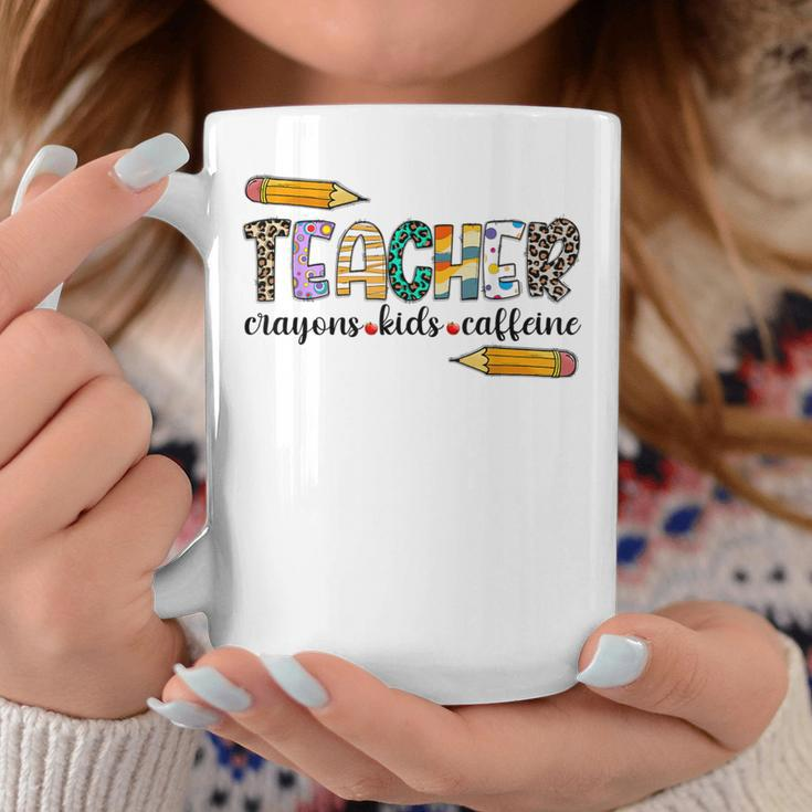 Teacher Crayons Kids Caffeine School For Women Coffee Mug Unique Gifts
