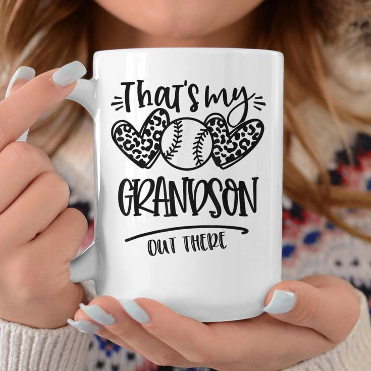 That's My Grandson Out There Baseball Grandma & Grandpa Coffee Mug Funny Gifts