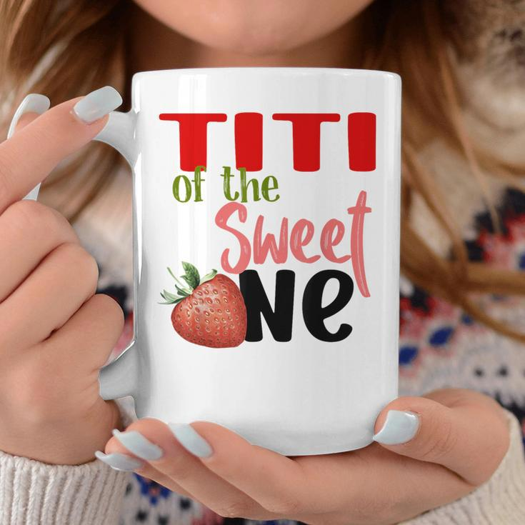 Titi The Sweet One Strawberry Birthday Family Party Coffee Mug Personalized Gifts