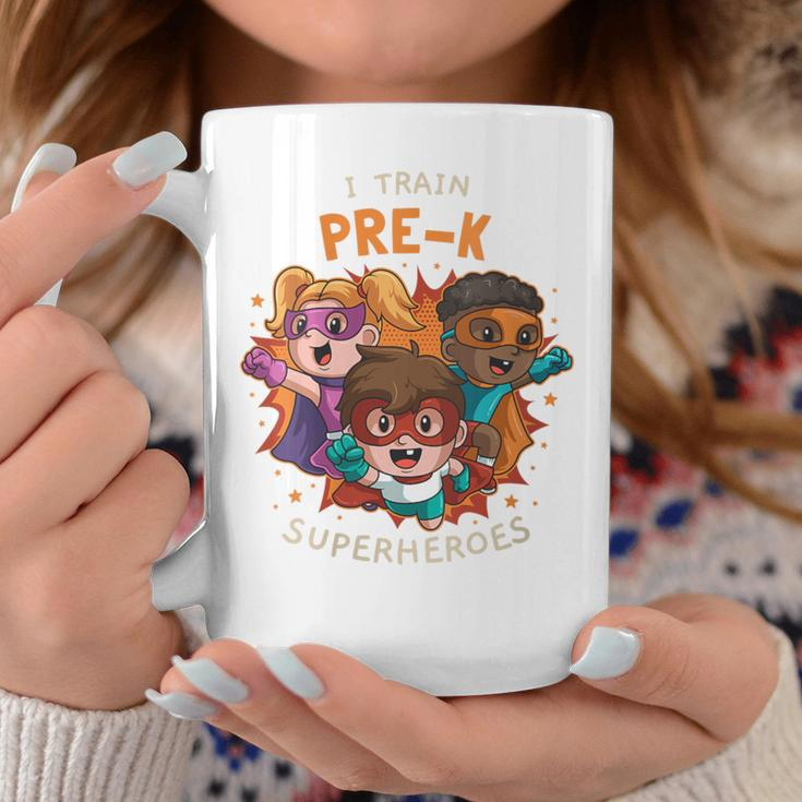 Train Pre-K Superheroes Back To School Teacher Coffee Mug Unique Gifts
