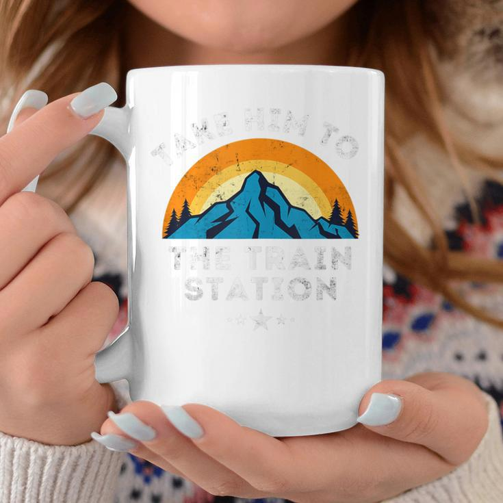 Take Him To The Train Station Retro Vintage Graphic Coffee Mug Unique Gifts