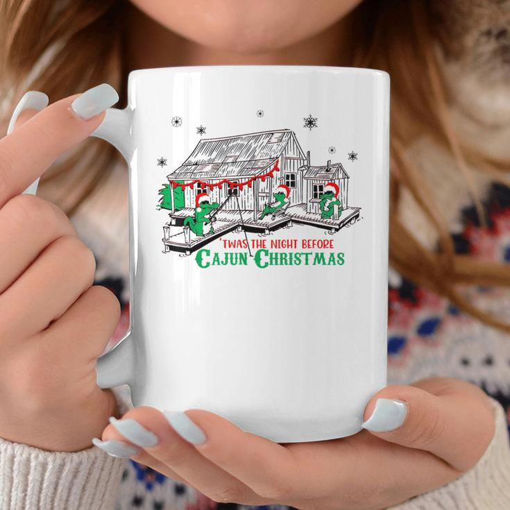 'Twas The Night Before Cajun Christmas Crocodile Xmas Coffee Mug Unique Gifts