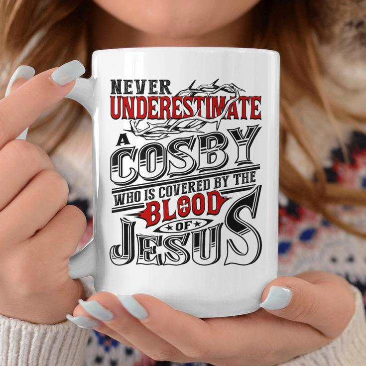 Never Underestimate Cosby Family Name Coffee Mug Funny Gifts