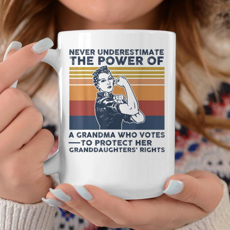 Never Underestimate The Power Of A Grandma Who Votes Coffee Mug Unique Gifts
