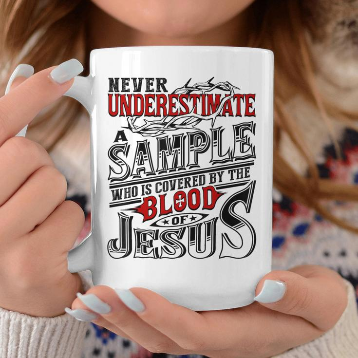 Never Underestimate Sample Family Name Coffee Mug Funny Gifts