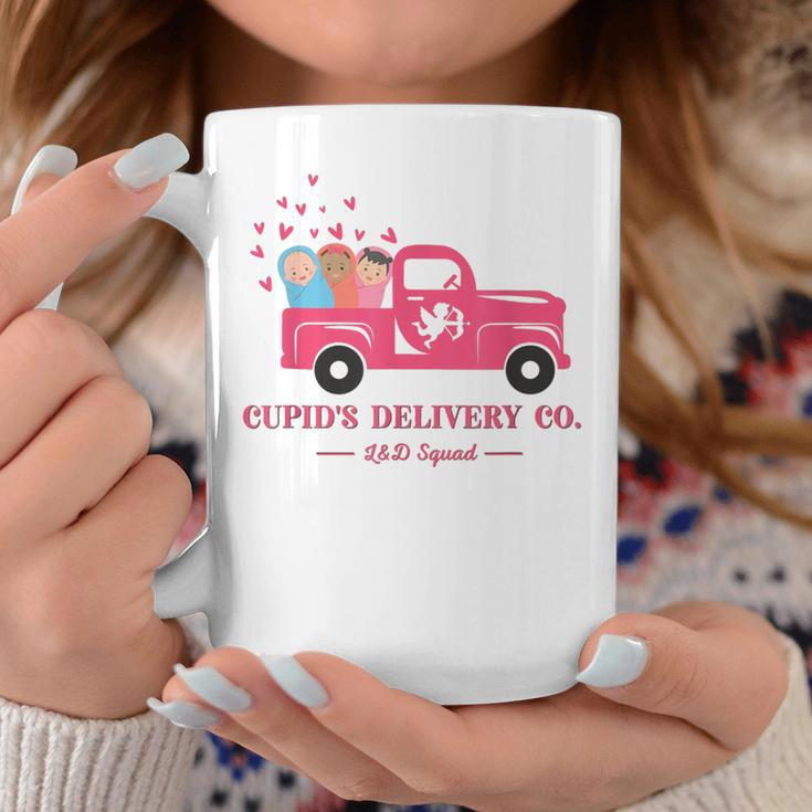 Valentine Labor And Delivery Nurse Squad Cupid's Delivery Co Coffee Mug Funny Gifts