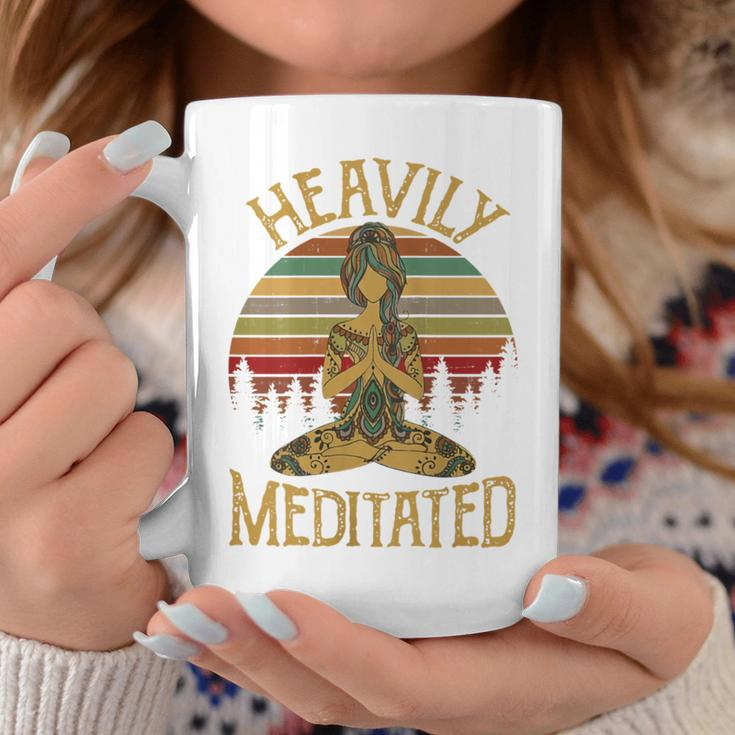 Vintage Heavily Meditated Yoga Meditation Spiritual Warrior Coffee Mug Unique Gifts