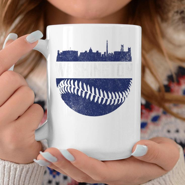 Vintage Washington Baseball Dc Skyline Retro National Coffee Mug Unique Gifts