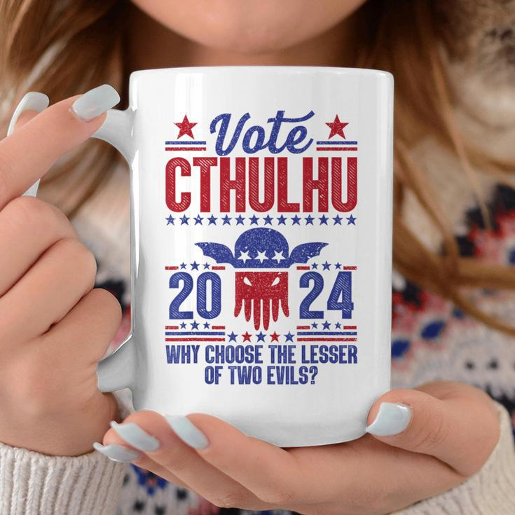 Vote 2024 Cthulhu President Choose The Lesser Of Two Evils Coffee Mug Unique Gifts