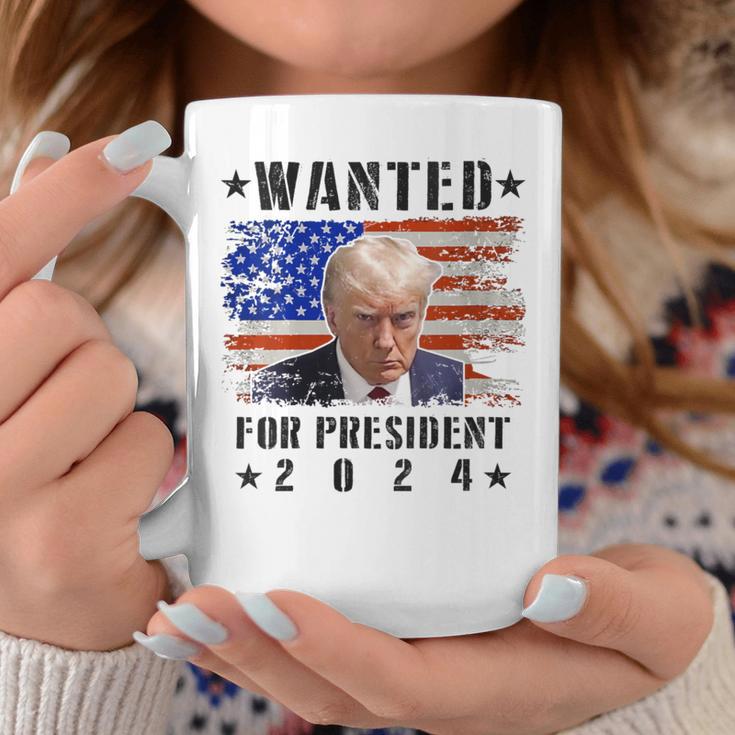 Wanted Donald Trump For President 2024 Trump Shot Flag Coffee Mug Unique Gifts