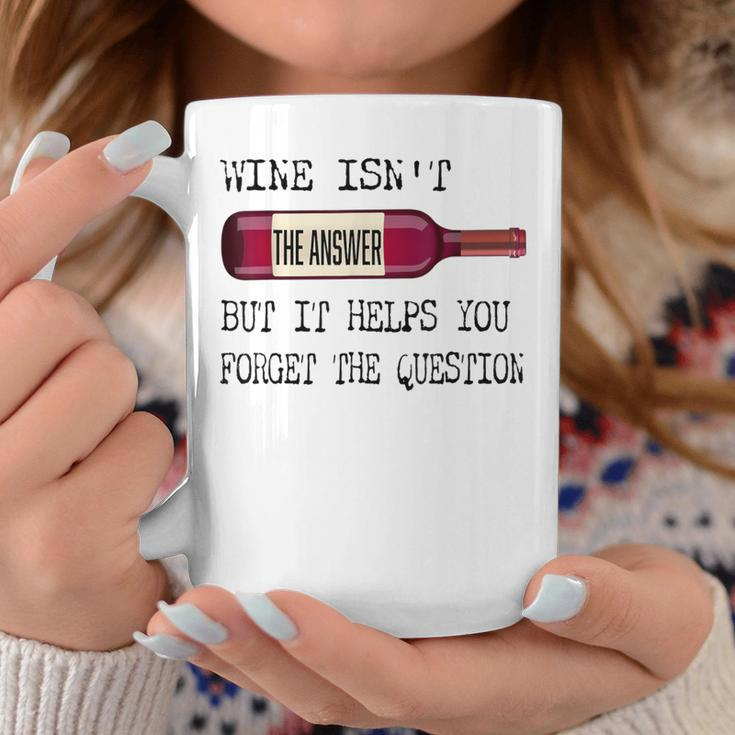 Wine Is The Answer In Vino Veritas Quote Coffee Mug Unique Gifts