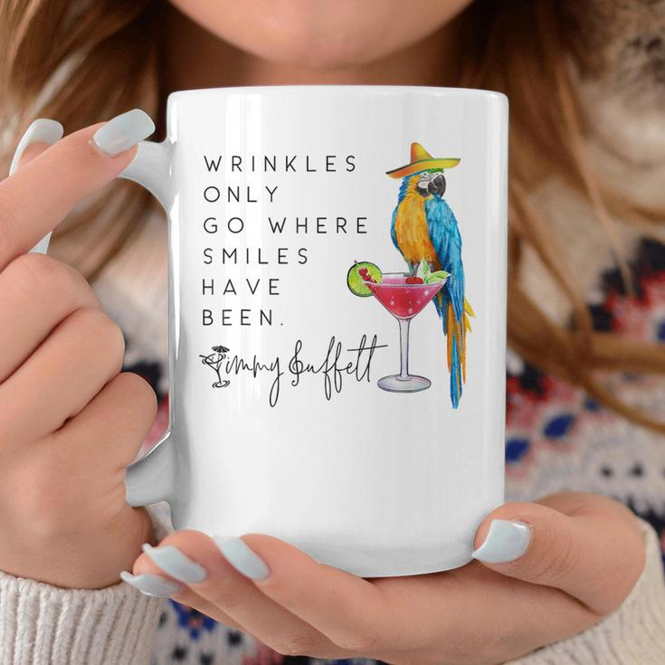 Wrinkles Only Go Where Smiles Have Been Cute Parrot Mexican Coffee Mug Unique Gifts