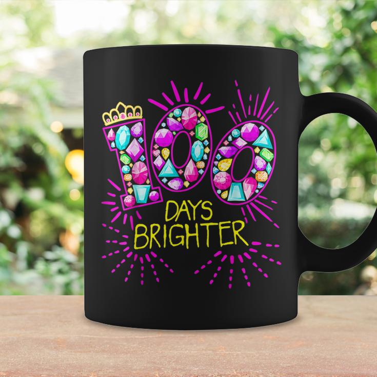 100 Days Brighter Teacher Girls 100 Days Of School Diamond Coffee Mug Gifts ideas
