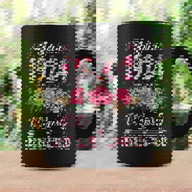 100 Year Old Made In 1924 Floral 100Th Birthday Women Coffee Mug Gifts ideas