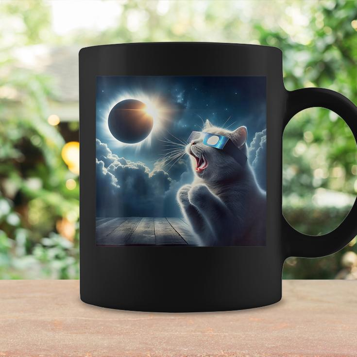 2024 Total Solar Eclipse Cat Wearing Glasses Totality Cat Coffee Mug Gifts ideas