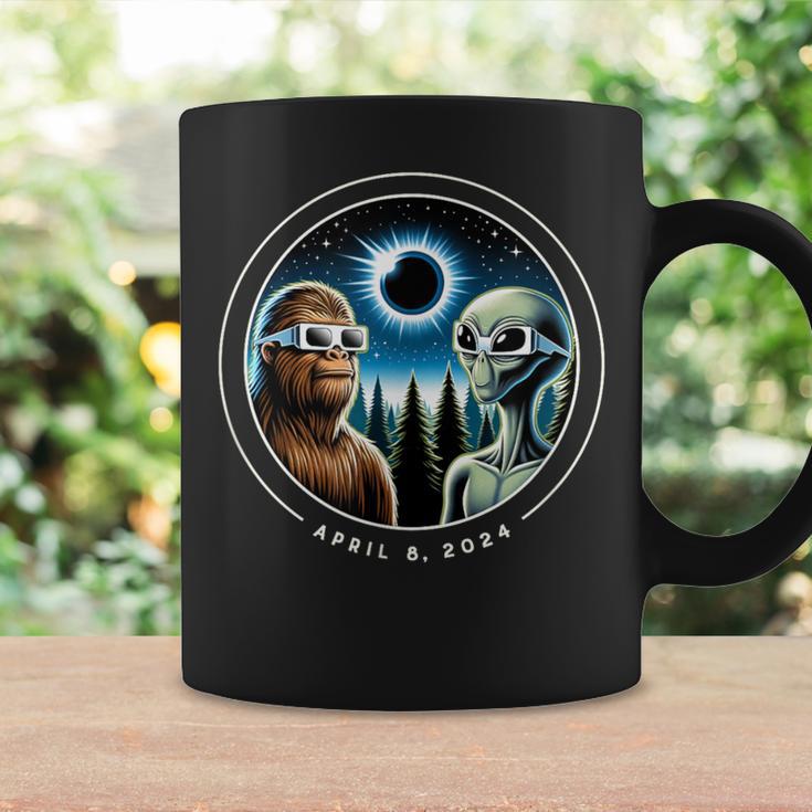 2024 Total Solar Eclipse Bigfoot Alien April Date Coffee Mug Gifts ideas