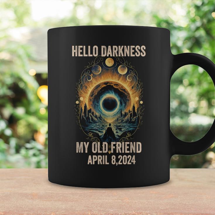 2024 Total Solar Eclipse Hello Darkness My Old Ffriend Coffee Mug Gifts ideas