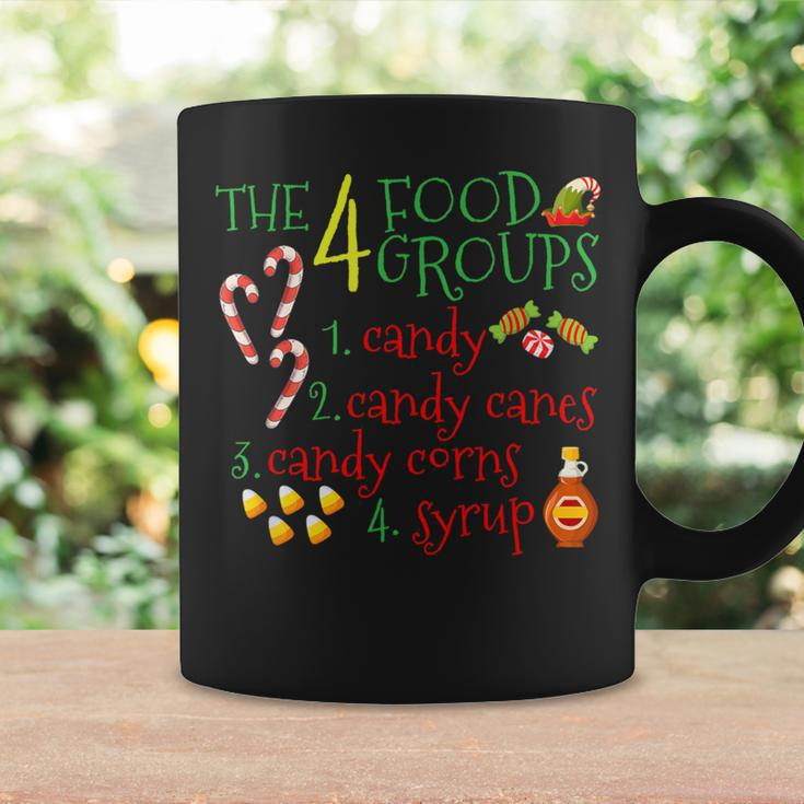 The 4 Elf Food Groups Christmas Candy Cane Coffee Mug Gifts ideas