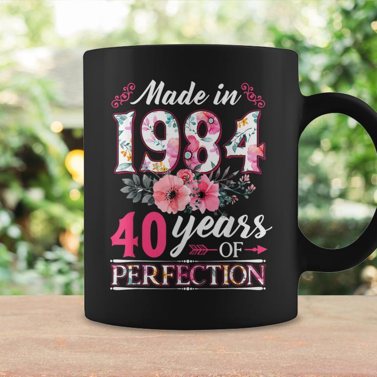 40 Year Old Made In 1984 Floral Flower 40Th Birthday Womens Coffee Mug Gifts ideas