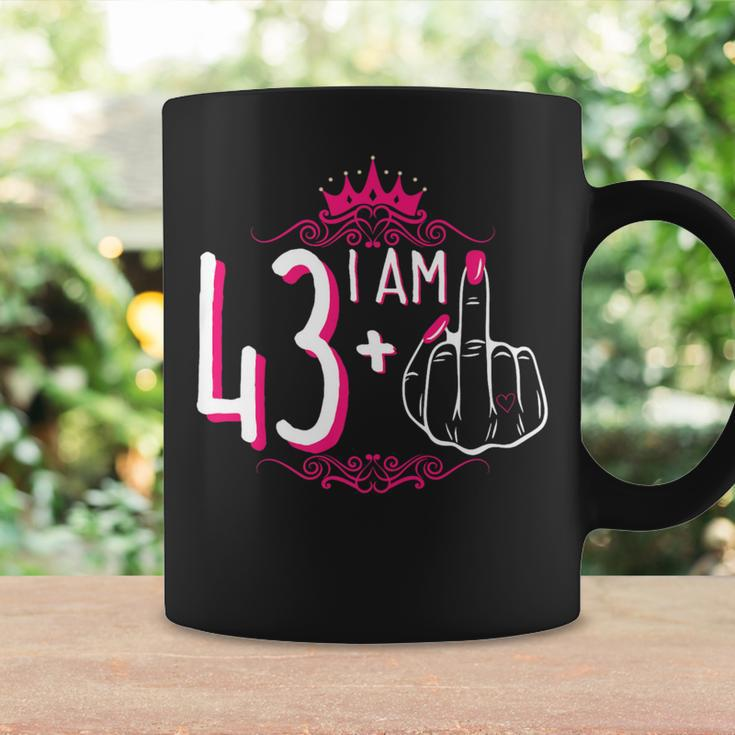 I Am 43 Plus 1 Middle Finger 43Rd Women's Birthday Coffee Mug Gifts ideas