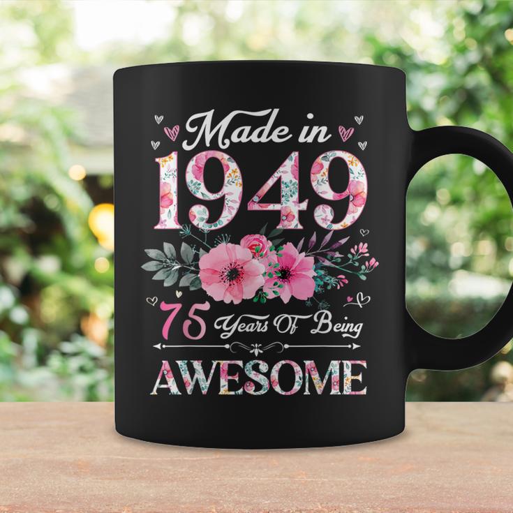 75 Year Old Made In 1949 Floral 75Th Birthday Women Coffee Mug Gifts ideas