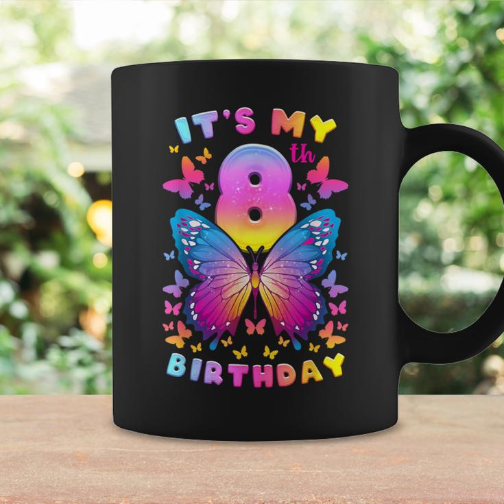 8Th Birthday Girl 8 Years Butterfly Number 8 Coffee Mug Gifts ideas