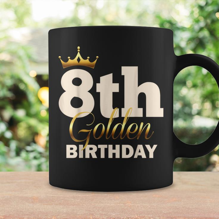 8Th Golden Birthday Age Crown 8 Year Old B-Day Coffee Mug Gifts ideas