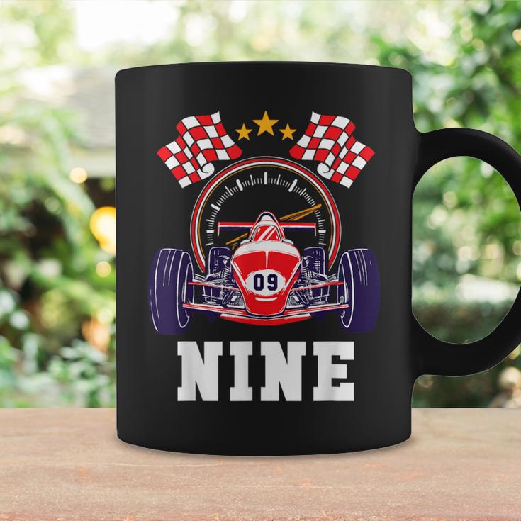 9Th Birthday Boy Race Car Flag 9 Years Old Racing Driver Kid Coffee Mug Gifts ideas