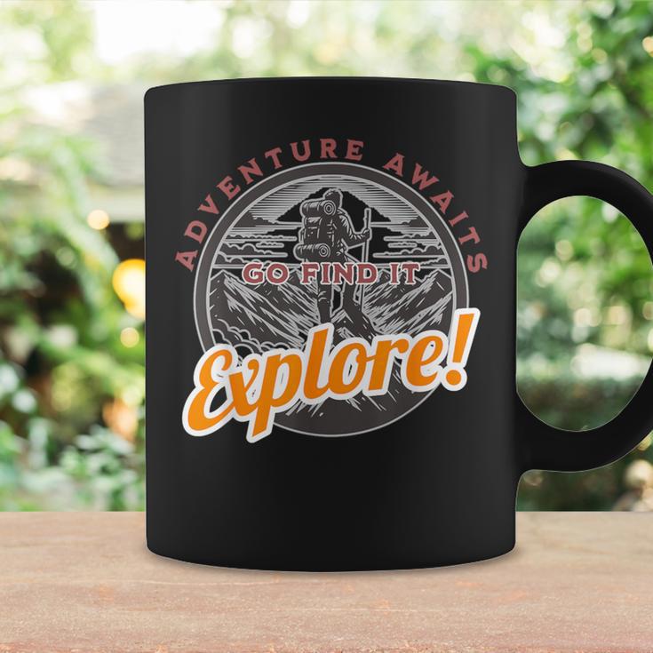 Adventure Awaits Go Find It Explore Travel Adventure Coffee Mug Gifts ideas