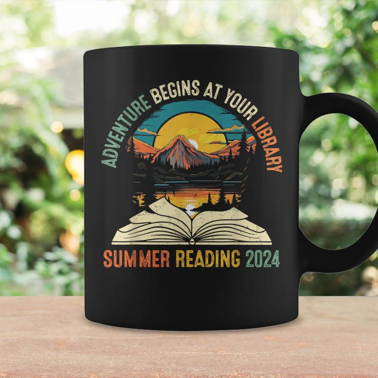 Adventure Begins At Your Library Summer Reading 2024 Vintage Coffee Mug Gifts ideas