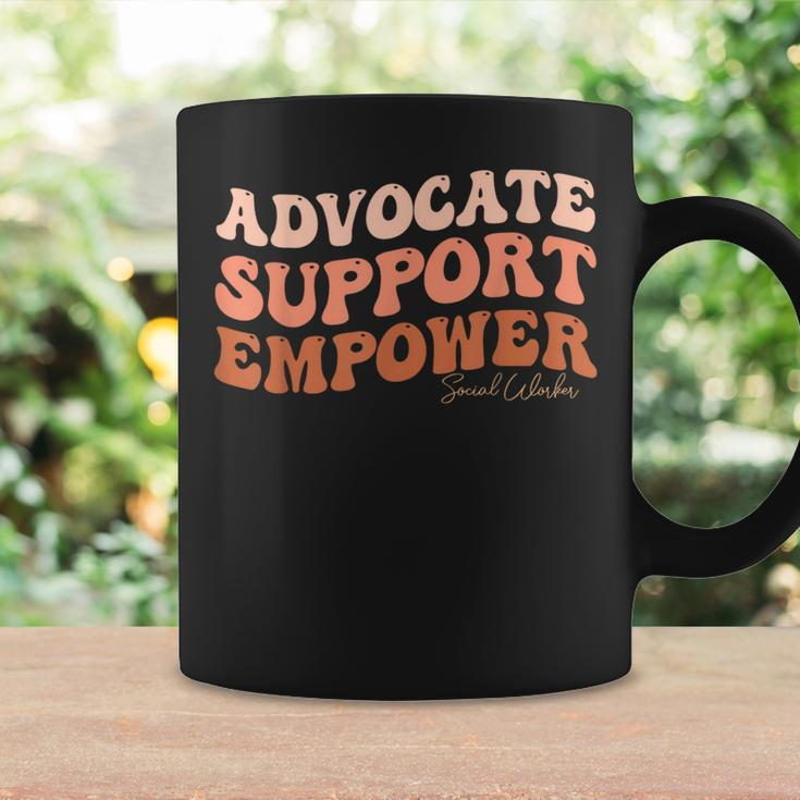 Advocate Support Empower Groovy Social Worker Graduation Coffee Mug Gifts ideas