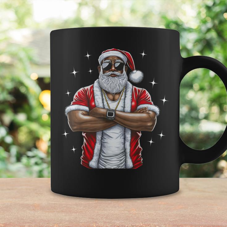 African American Santa Christmas Pajama Cool Black X-Mas Coffee Mug Gifts ideas