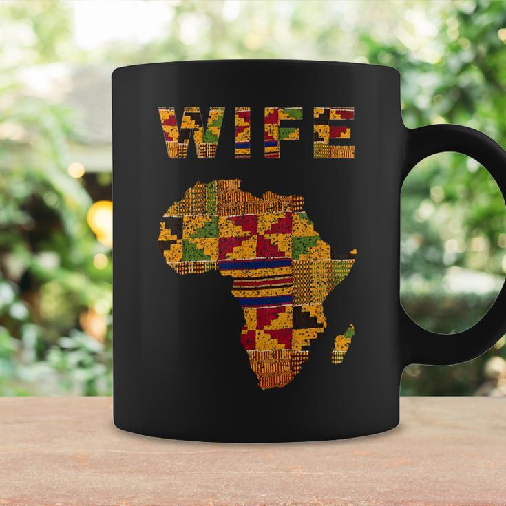 Afro Black Wife African Ghana Kente Cloth Couple Matching Coffee Mug Gifts ideas