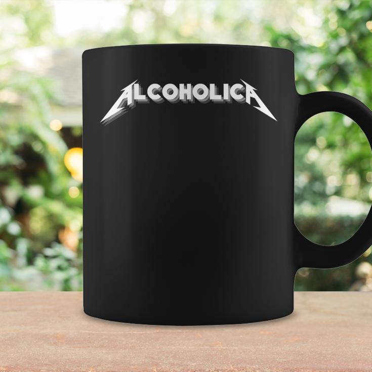 Alcoholica Metal Font Style Coffee Mug Gifts ideas