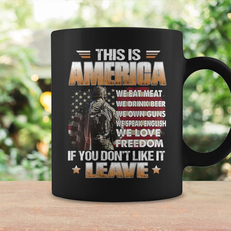 This Is America We Eat Meat We Drink Beer On Back Coffee Mug Gifts ideas
