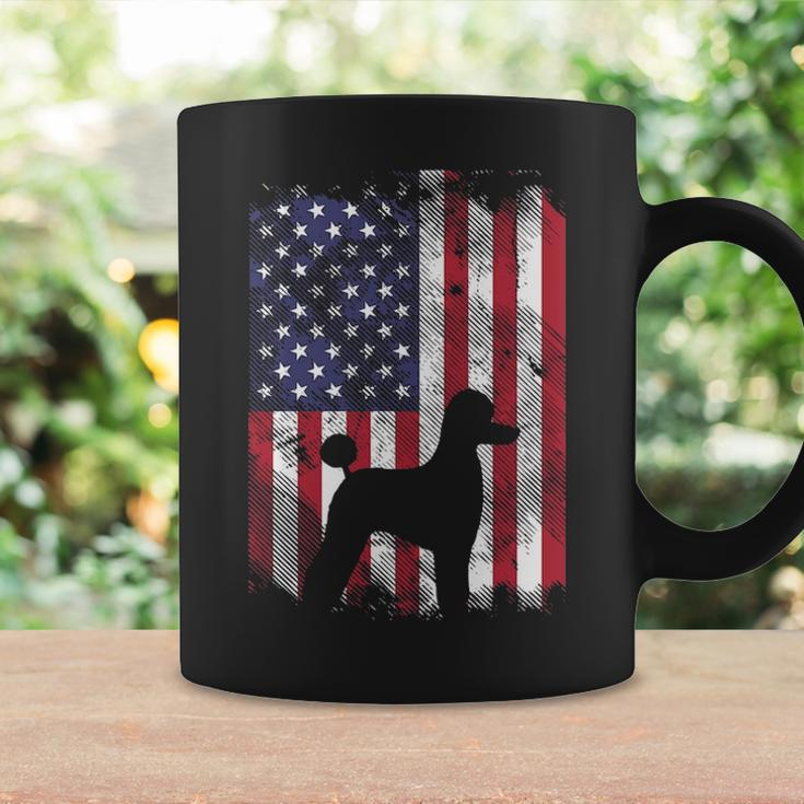 America Flag Poodle Vintage Patriotic Dog Lover Owner Coffee Mug Gifts ideas