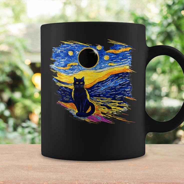 America Totality Solar Eclipse 2024 Starry Night Van Gogh Coffee Mug Gifts ideas
