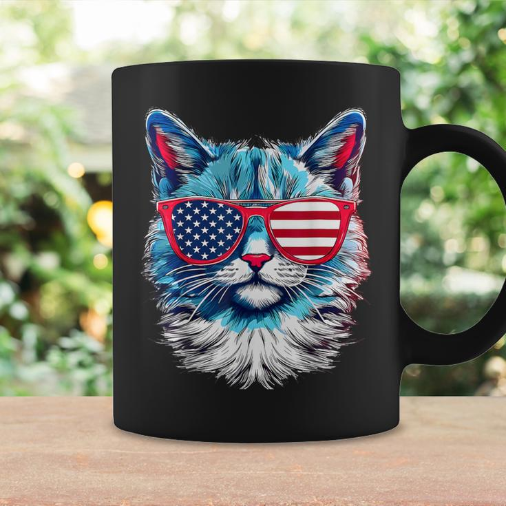 American Cat Sunglasses Usa Flag 4Th Of July Memorial Day Coffee Mug Gifts ideas