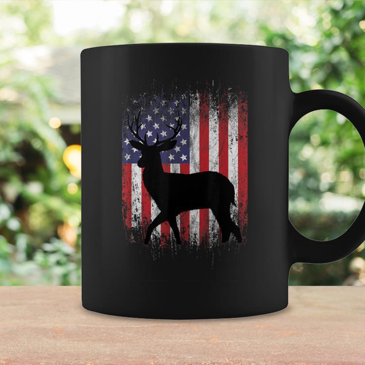 American Deer Hunting Patriotic Hunter Flag Whitetail Buck Coffee Mug Gifts ideas