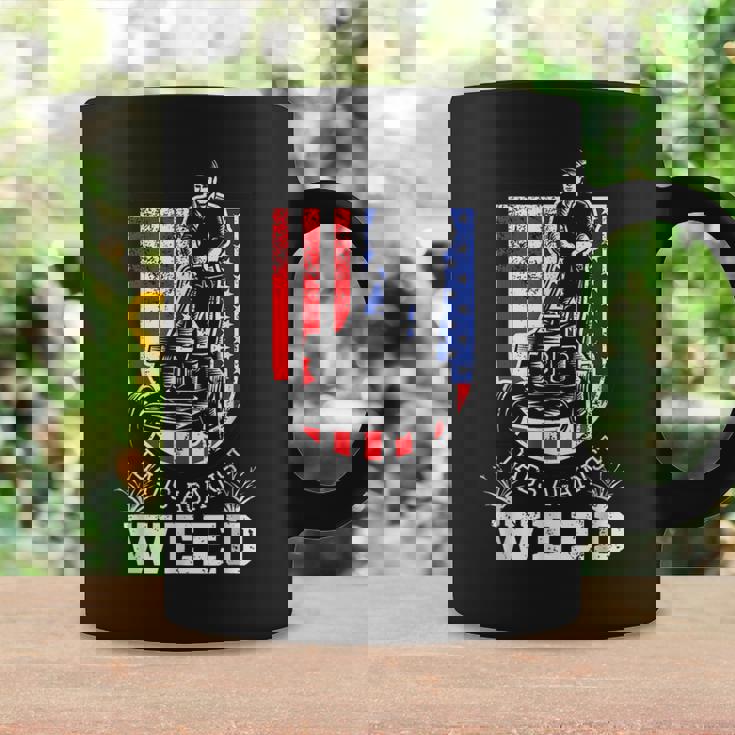 American Flag Dads Against Weed Lawn Mowing Fathers Coffee Mug Gifts ideas