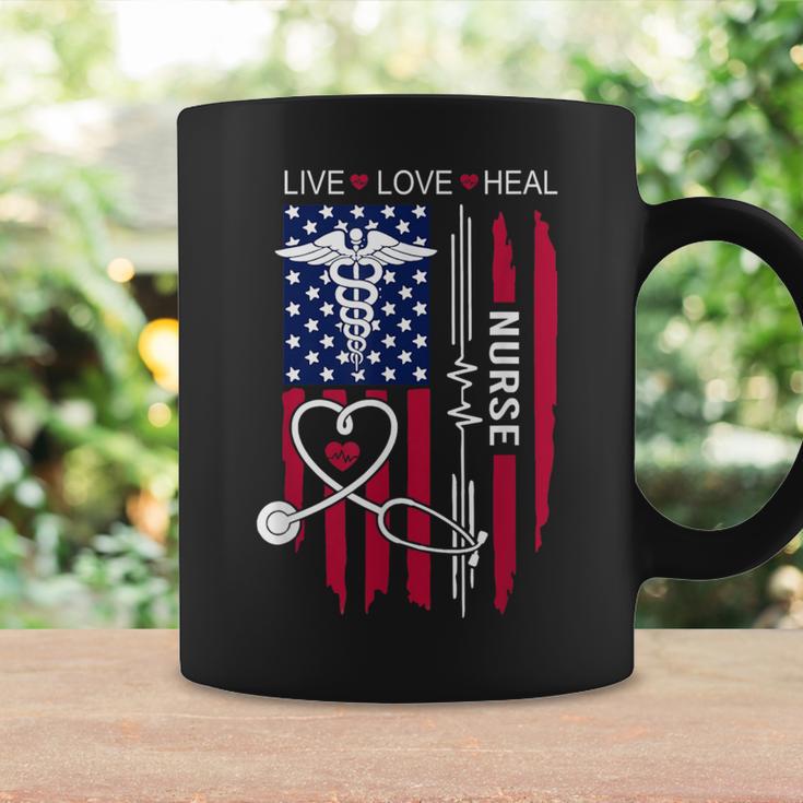 American Flag Nurse Day Week Nurse Nurse's Day Coffee Mug Gifts ideas