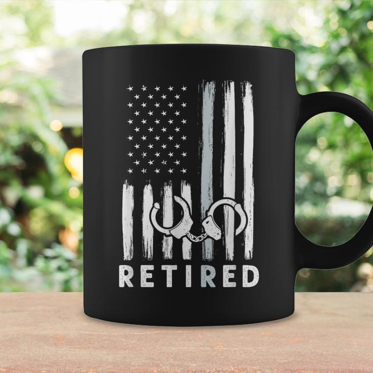 American Flag Thin Silver Line Retired Correction Officer Coffee Mug Gifts ideas
