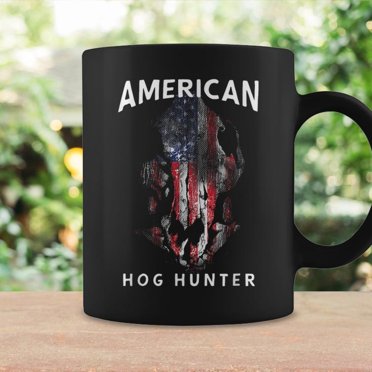 American Hog Hunter Patriotic Wild Hog Skull Coffee Mug Gifts ideas