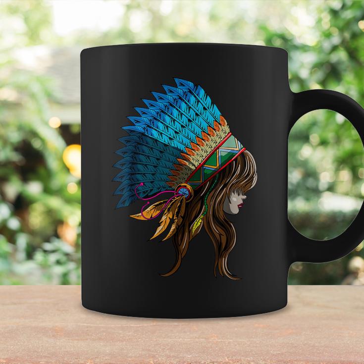 American Indian Beauty Girl Headdress Native Americans Coffee Mug Gifts ideas