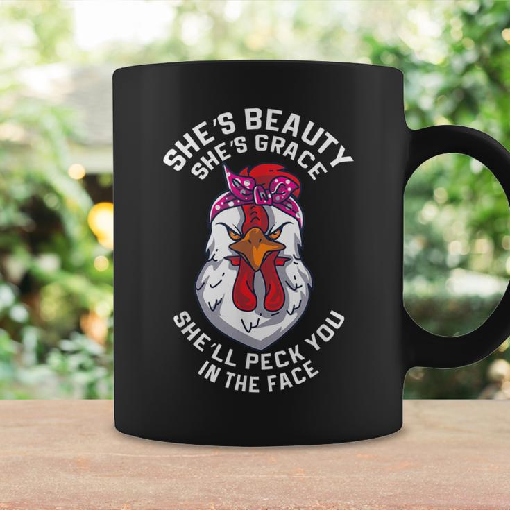 Angry Chicken Peck You In The Face Hen Animal Coffee Mug Gifts ideas