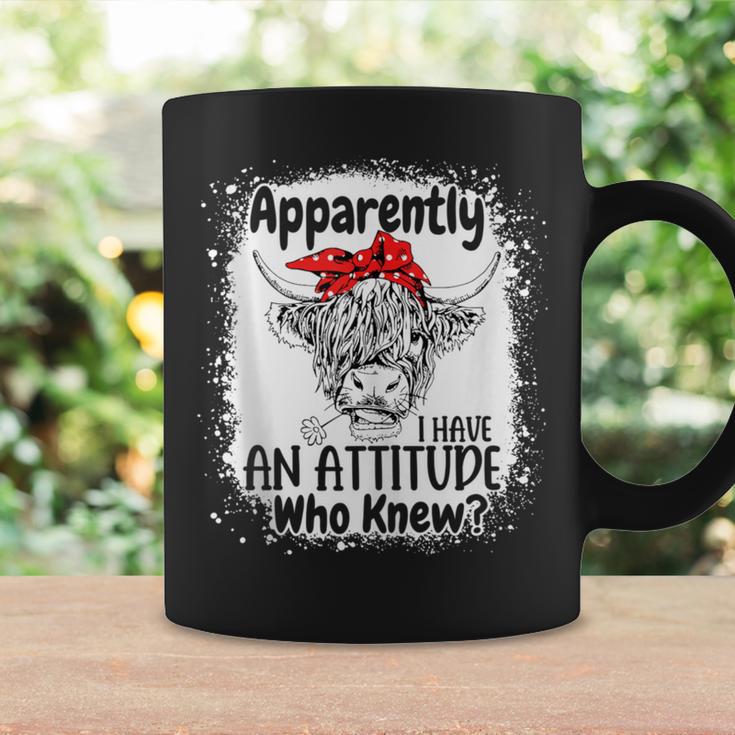 Apparently I Have An Attitude Who Knew Bleached Highland Cow Coffee Mug Gifts ideas